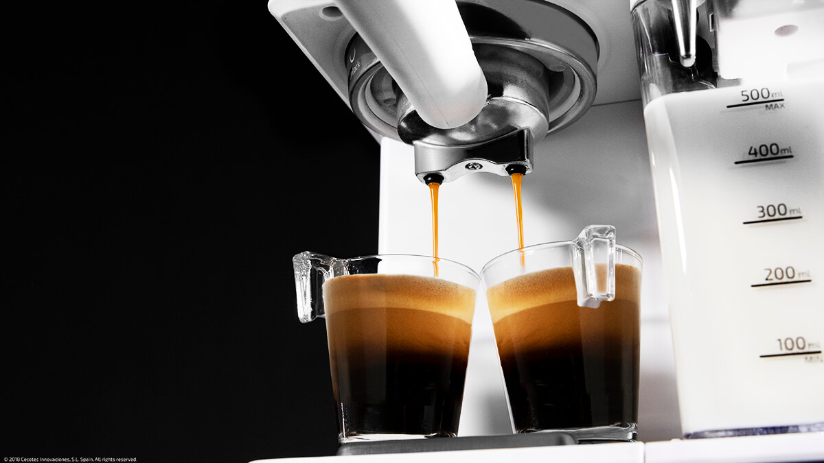 Cafetera dos tazas al mismo tiempo